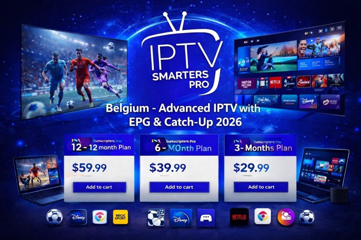 IPTV Smarters Pro Belgium – Advanced IPTV with EPG & Catch-Up 2026