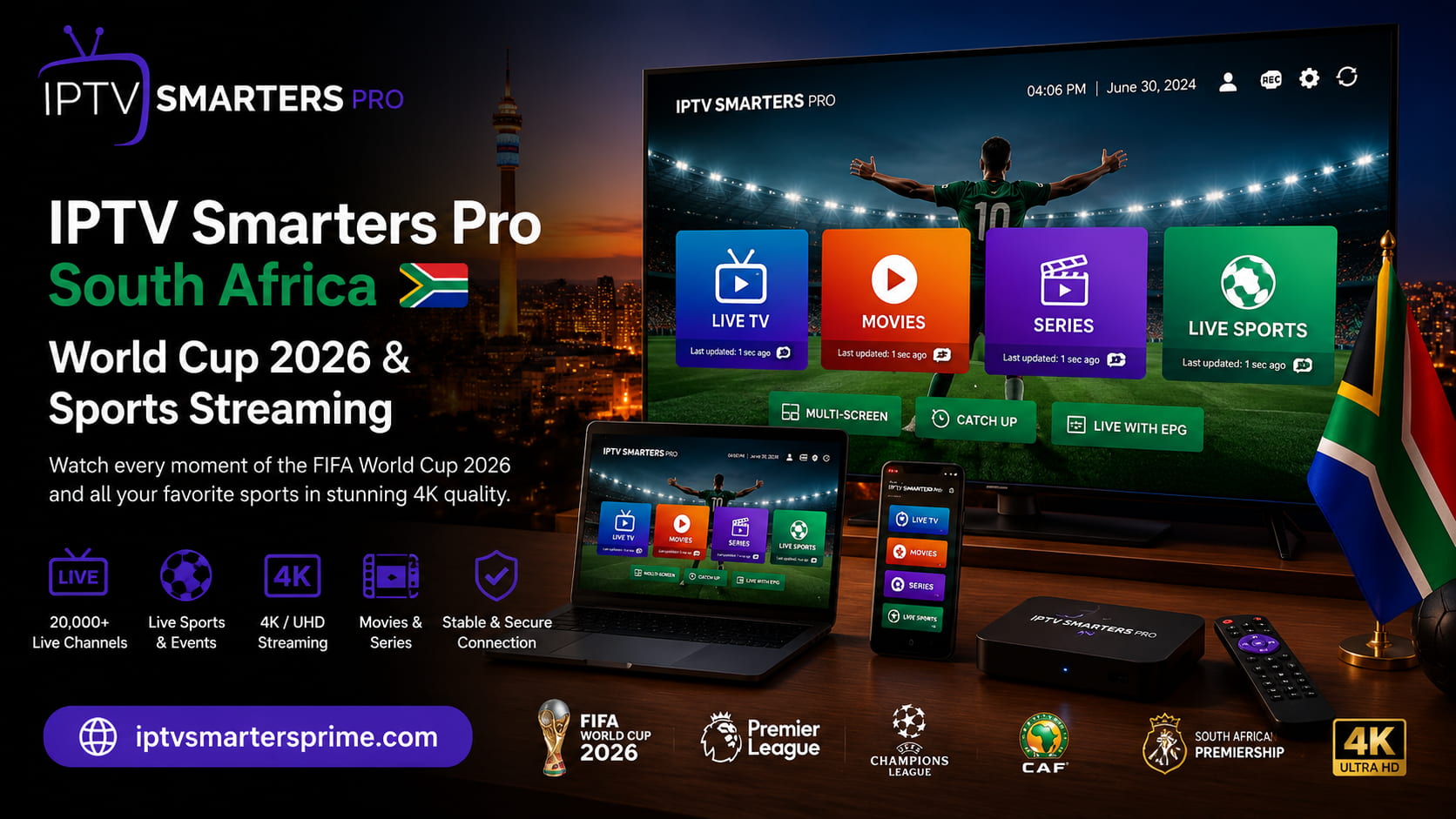 IPTV Smarters Pro South Africa – World Cup 2026 & Sports Streaming