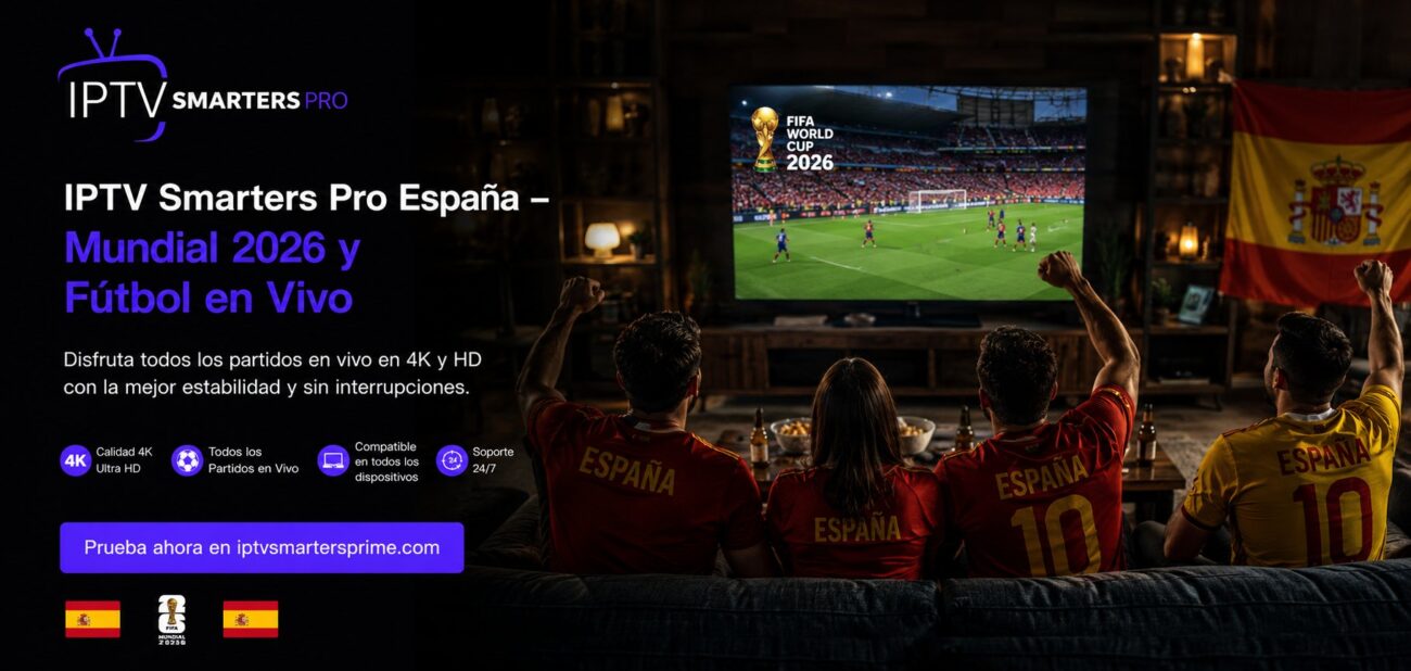 IPTV Smarters Pro España – Mundial 2026 y Fútbol en Vivo