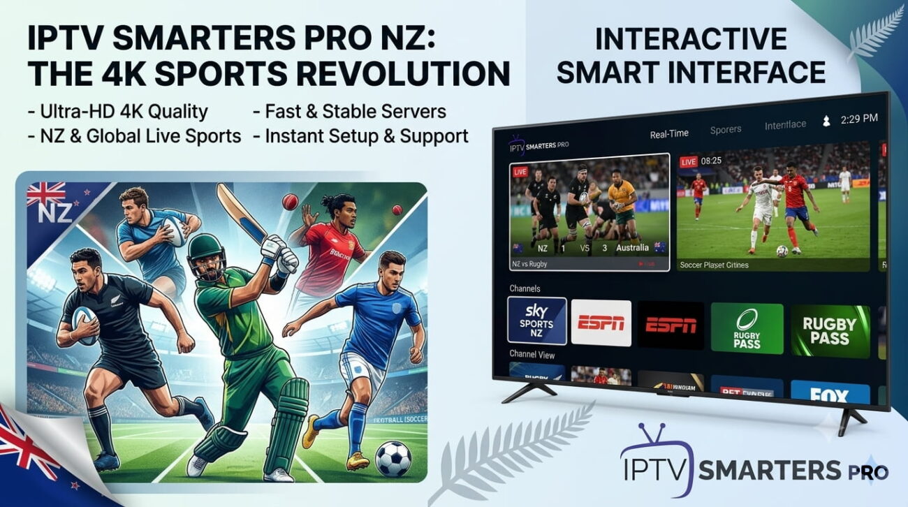 IPTV Smarters Pro New Zealand – 4K Sports Streaming Service