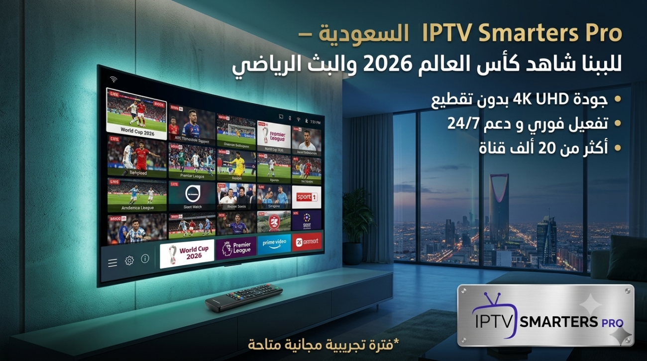 IPTV Smarters Pro السعودية – شاهد كأس العالم 2026 والبث الرياضي المباشر