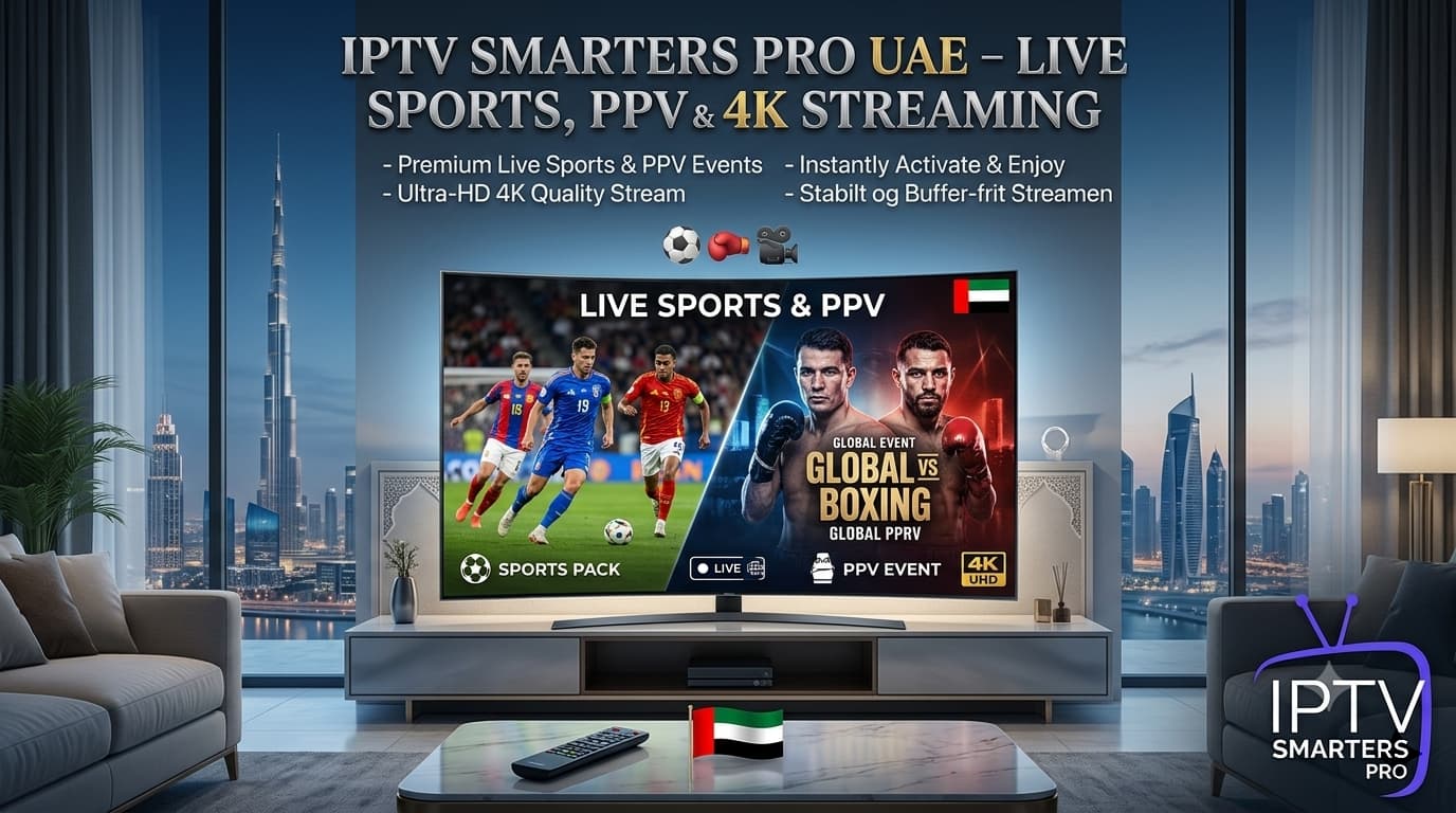 IPTV Smarters Pro UAE – Live Sports, PPV & 4K Streaming